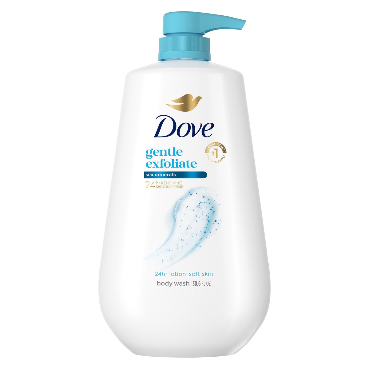 Dove Gentle Exfoliating Body Wash Sea Minerals Moisturizing Cleanser 30.6 fl oz