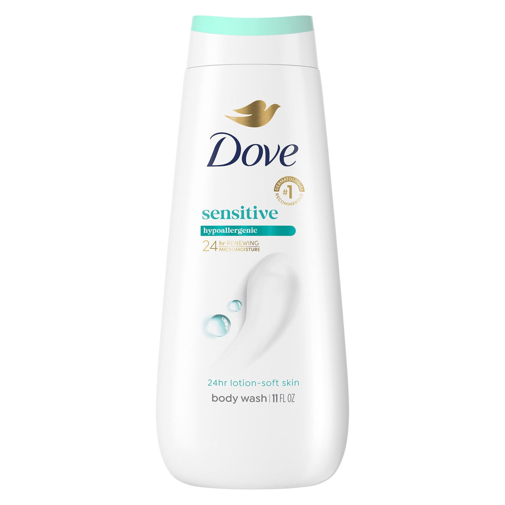 Dove Sensitive Skin Body Wash Hypoallergenic Moisturizing Cleanser 11 fl oz