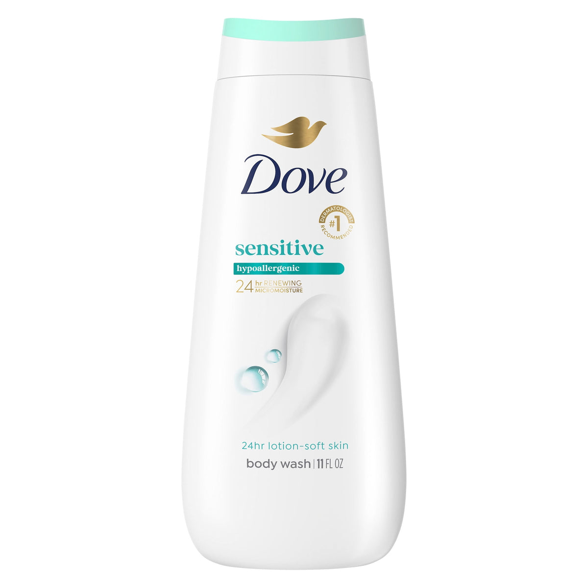 Dove Sensitive Skin Body Wash Hypoallergenic Moisturizing Cleanser 11 fl oz