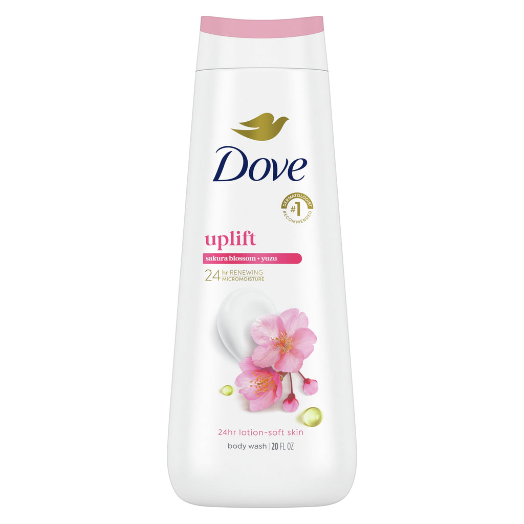 Dove Uplifting Body Wash Sakura Blossom & Yuzu Moisturizing Cleanser 20 fl oz
