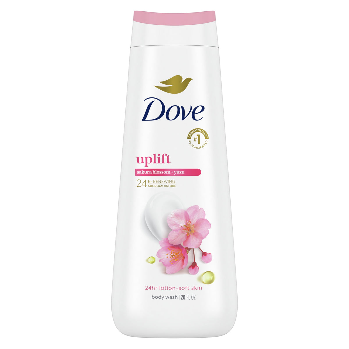 Dove Uplifting Body Wash Sakura Blossom & Yuzu Moisturizing Cleanser 20 fl oz
