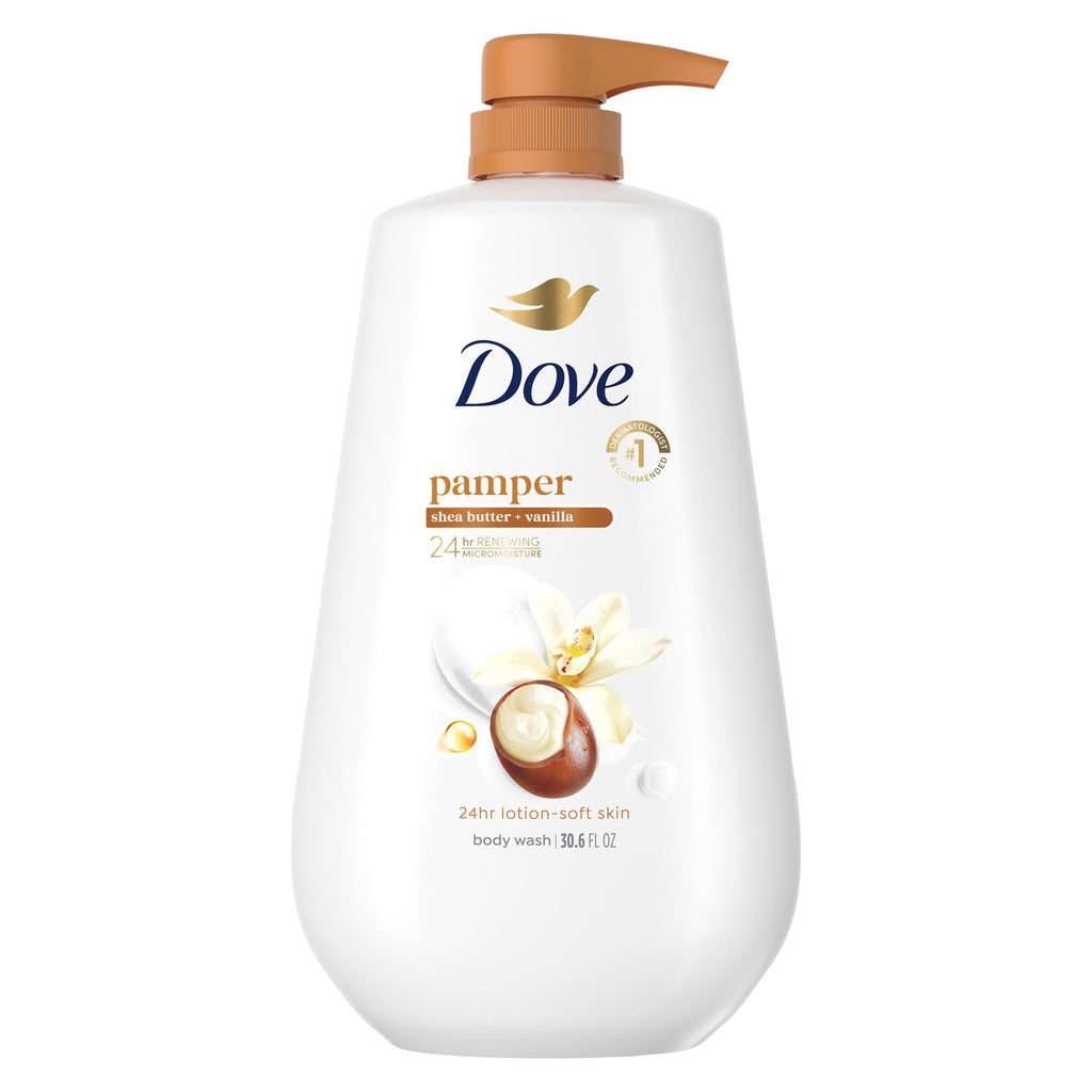 Dove Pampering Body Wash Shea Butter & Vanilla Moisturizing Skin Cleanser 30.6 fl oz