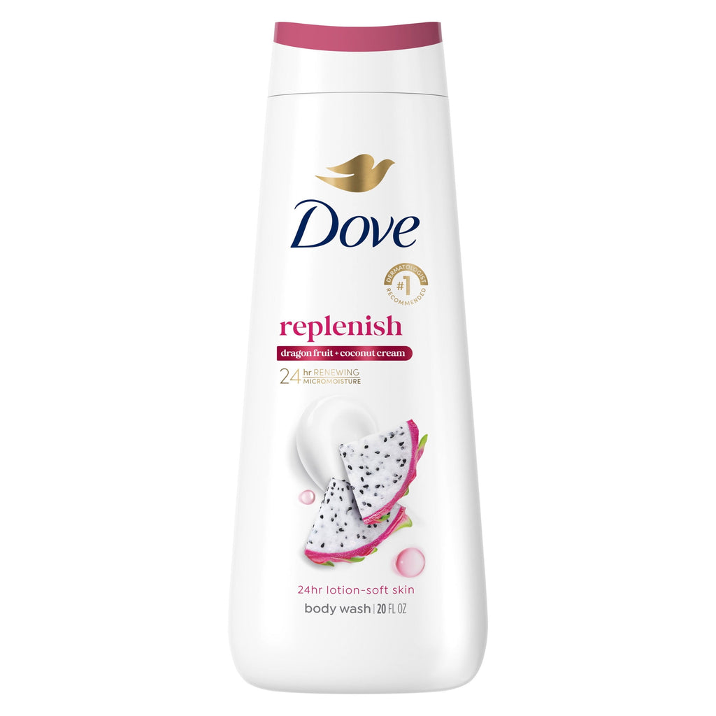 Dove Replenish Body Wash Dragon Fruit & Coconut Cream Moisturizing Cleanser 20 fl oz