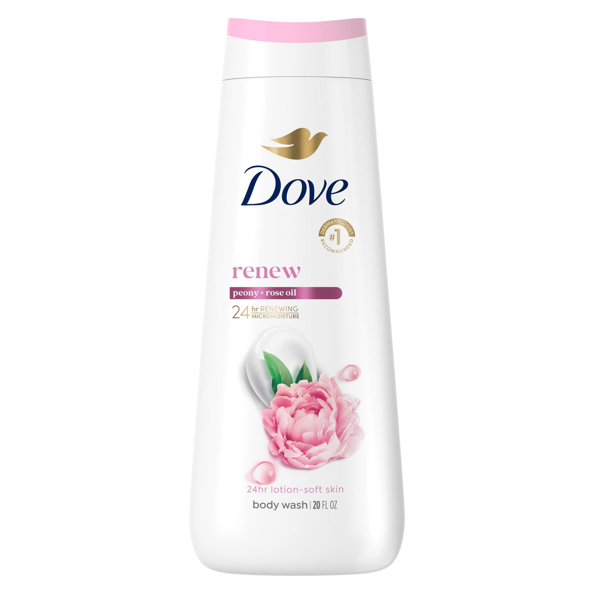 Dove Renewing Body Wash Peony & Rose Oil Moisturizing Cleanser 20 fl oz