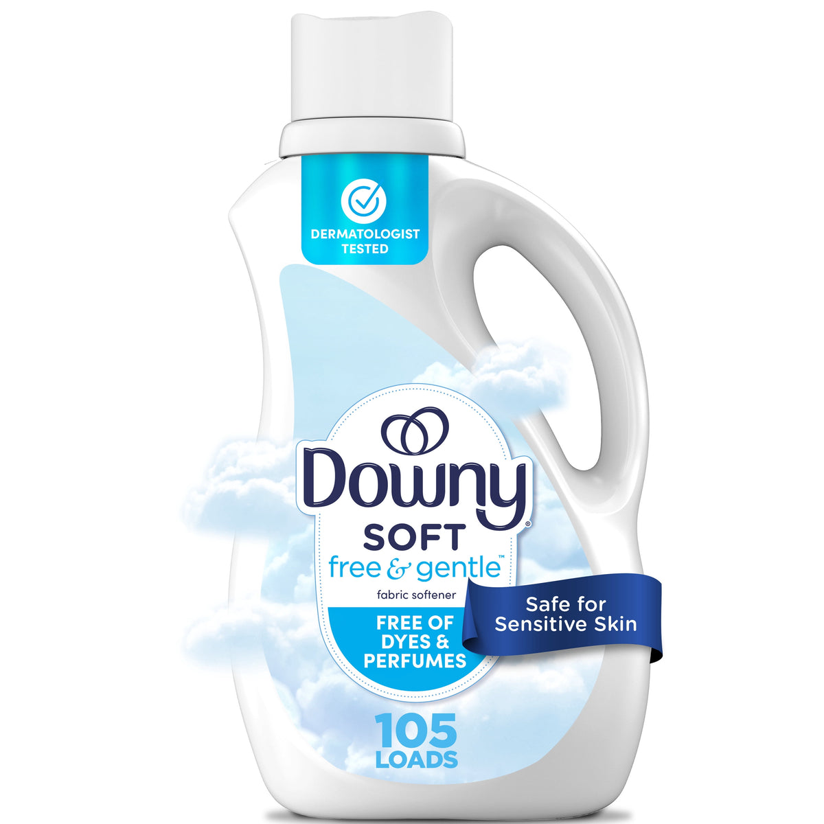 Downy Free & Gentle Liquid Fabric Softener Hypoallergenic Fresh Scent 77 fl oz 105 Loads