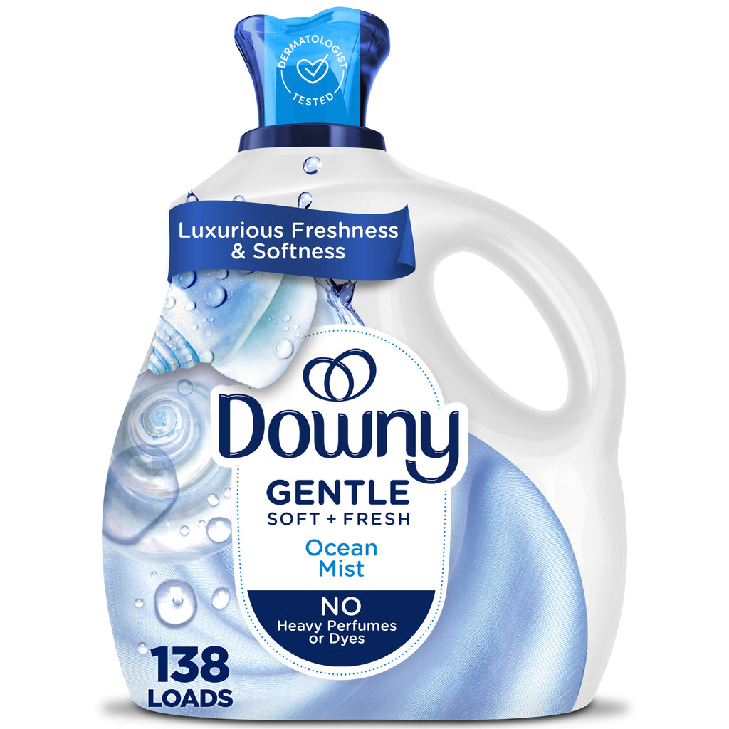 Downy Gentle Soft + Fresh Liquid Fabric Softener Ocean Mist Scent 93 fl oz 138 Loads