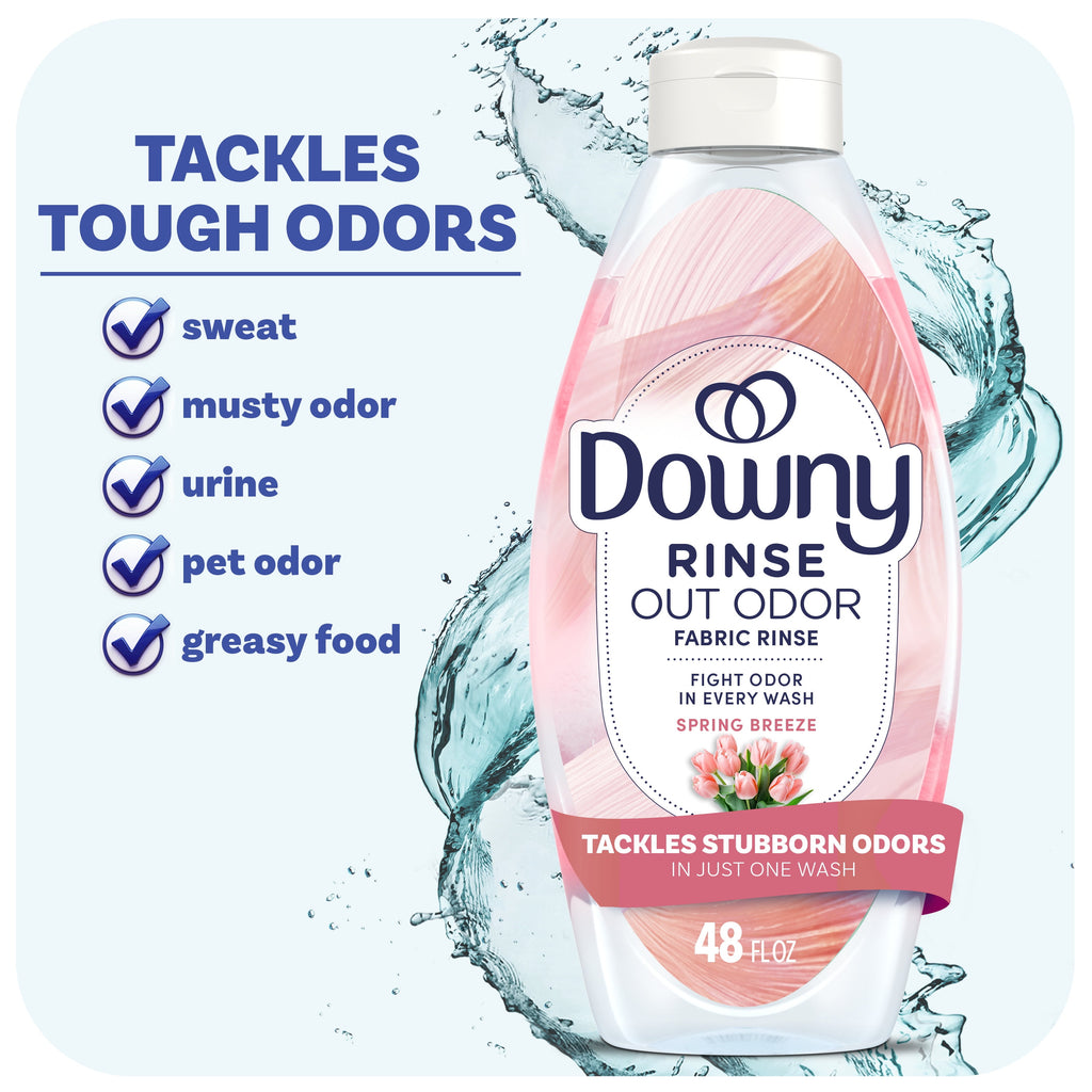 Downy Rinse Out Odor Laundry Rinse Spring Breeze Scent 48 fl oz