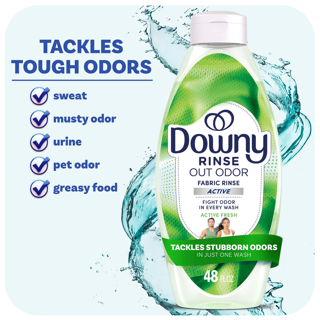 Downy Rinse Out Odor Laundry Rinse Active Fresh Scent 48 fl oz