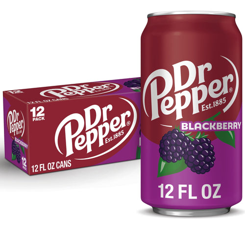 Dr Pepper Blackberry Soda Pop Cans 12 Fl Oz 12 Pack