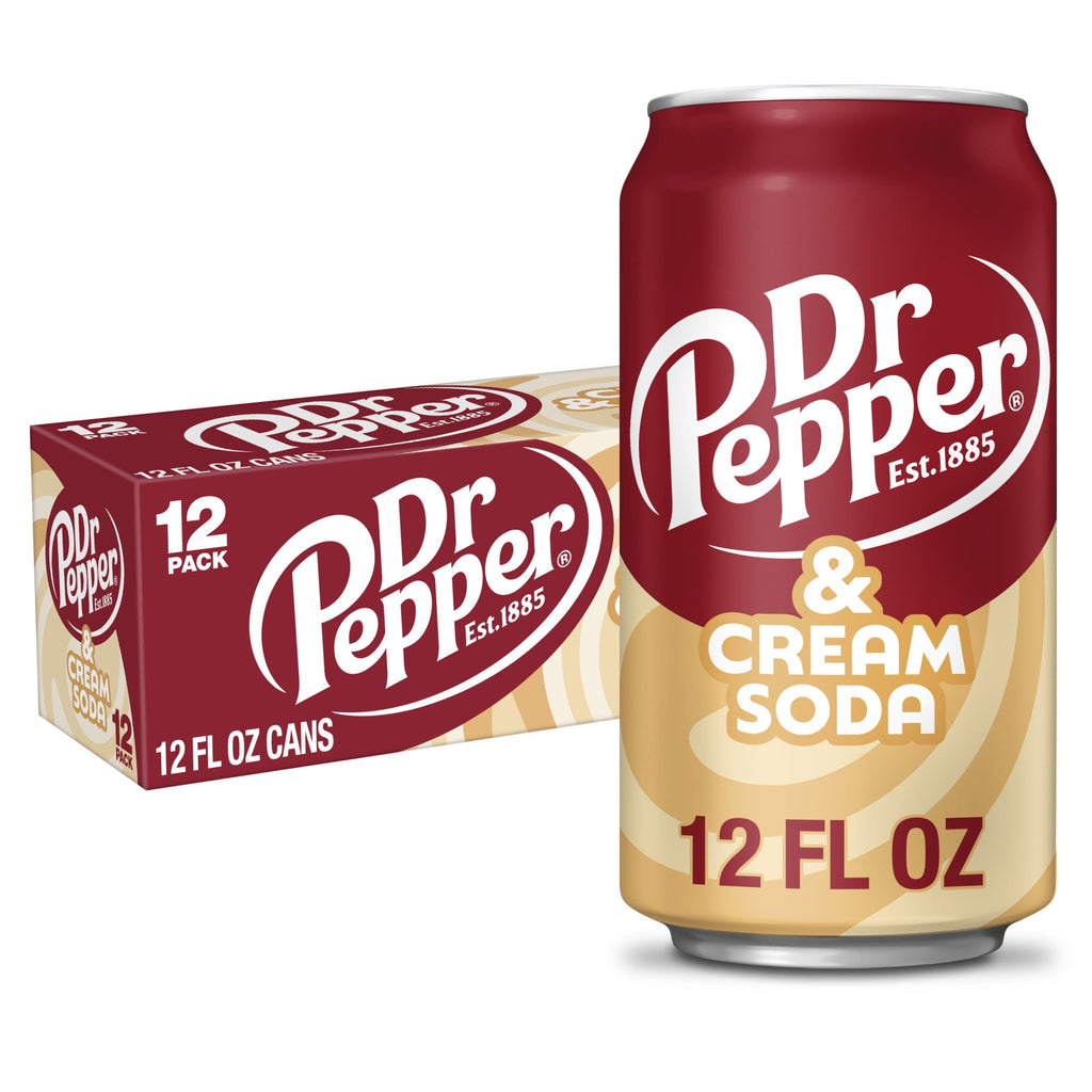 Dr Pepper & Cream Soda Pop Cans 12 Fl Oz 12 Pack