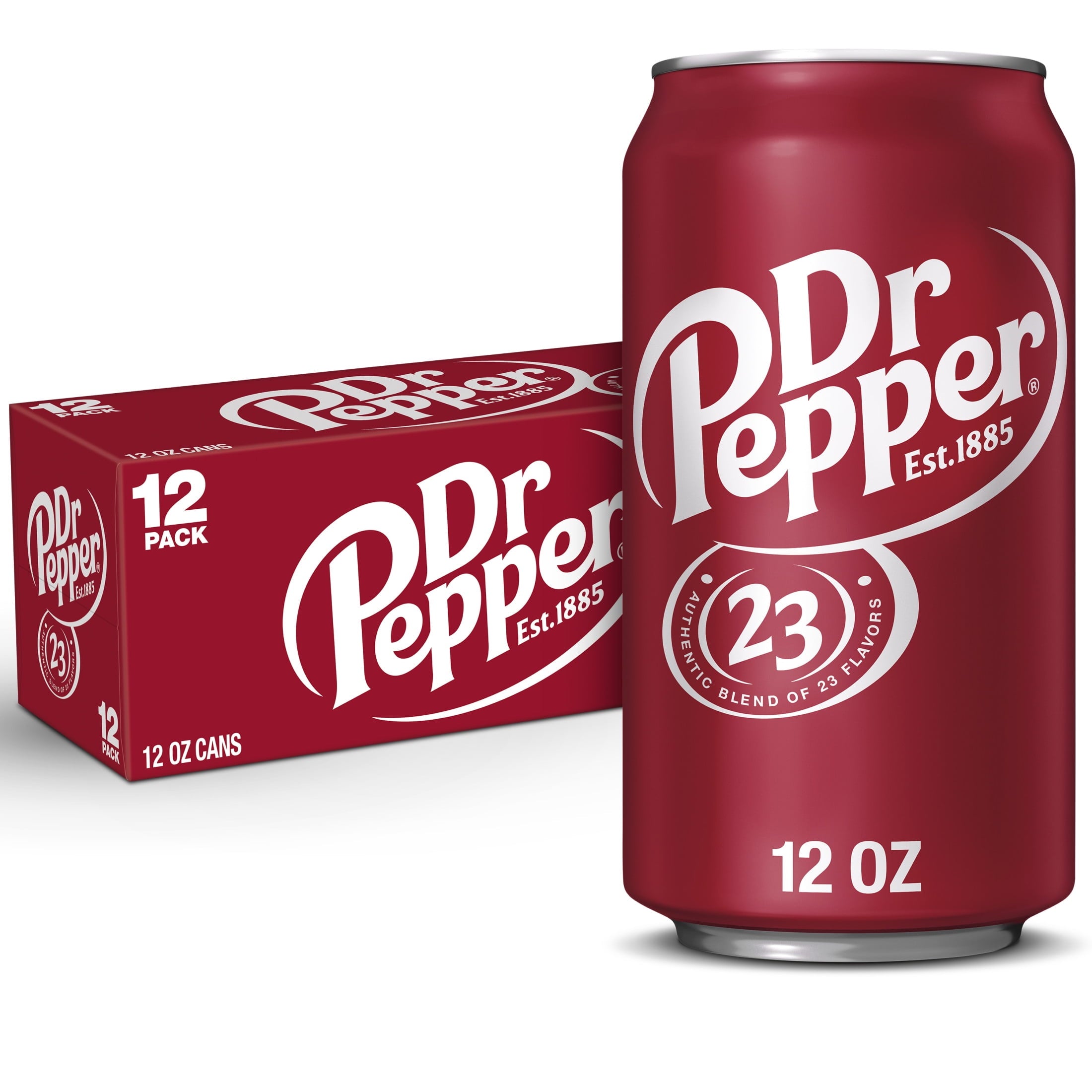 Dr Pepper Soda Pop Cans 12 Fl Oz 12 Pack