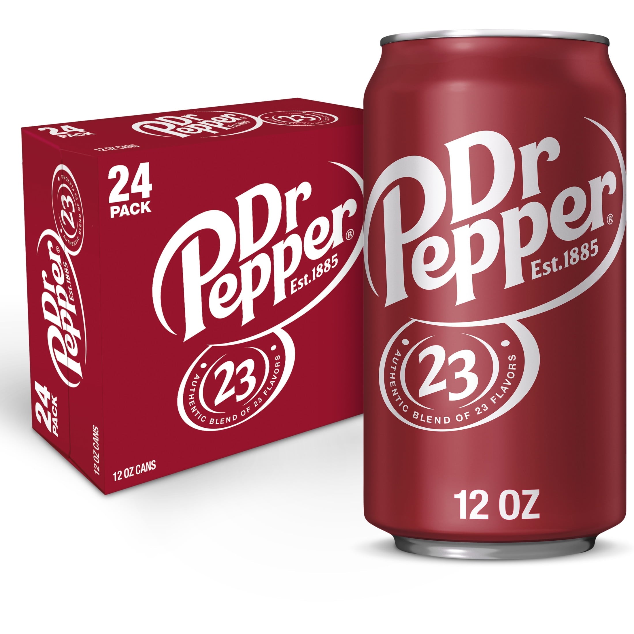 Dr Pepper Soda Pop Cans 12 Fl Oz 24 Pack
