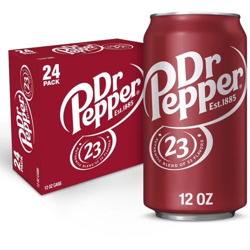 Dr Pepper Soda Pop Cans 12 Fl Oz 24 Pack