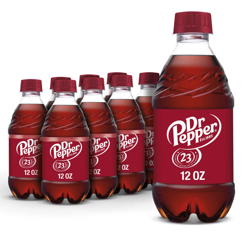 Dr Pepper Soda Pop Bottles 12 Fl Oz 8 Pack