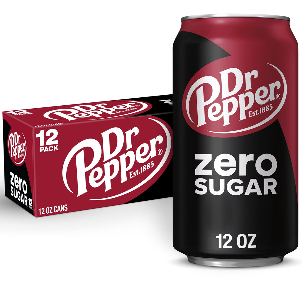 Zero Sugar Soda Pop Cans 12 Fl Oz 12 Pack Dr Pepper