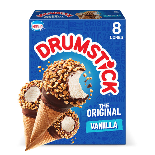 Drumstick Original Vanilla Sundae Cones 8 Count 36.8 Fl Oz