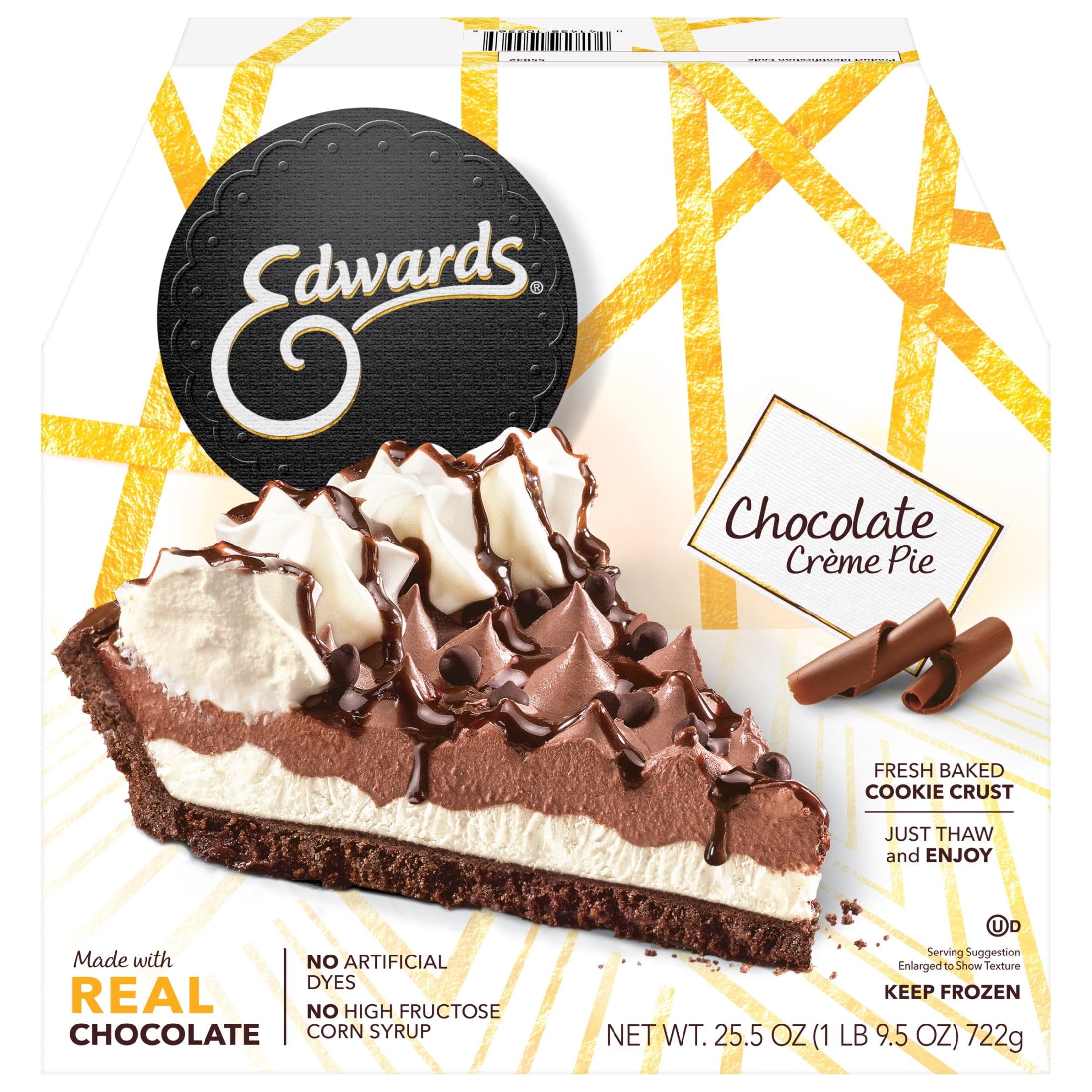 Chocolate Crème Pie 25.5 Oz Frozen Edwards