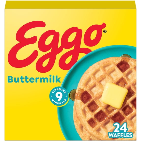 Eggo Buttermilk Waffles Frozen Breakfast 29.6 Oz 24 Count