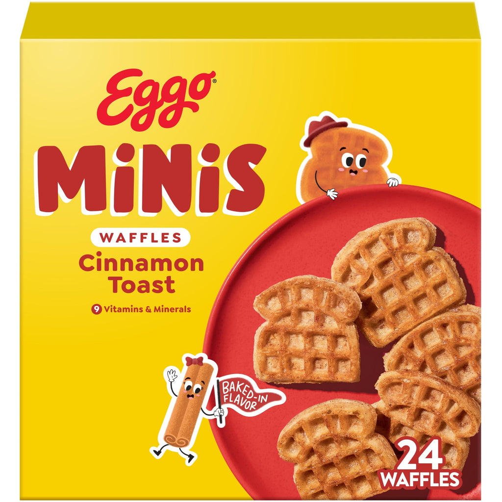 Eggo Minis Cinnamon Toast Waffles Frozen 25.8 Oz 24 Count
