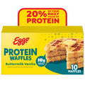 Eggo Protein Buttermilk Vanilla Waffles Frozen 12.3 Oz 10 Count