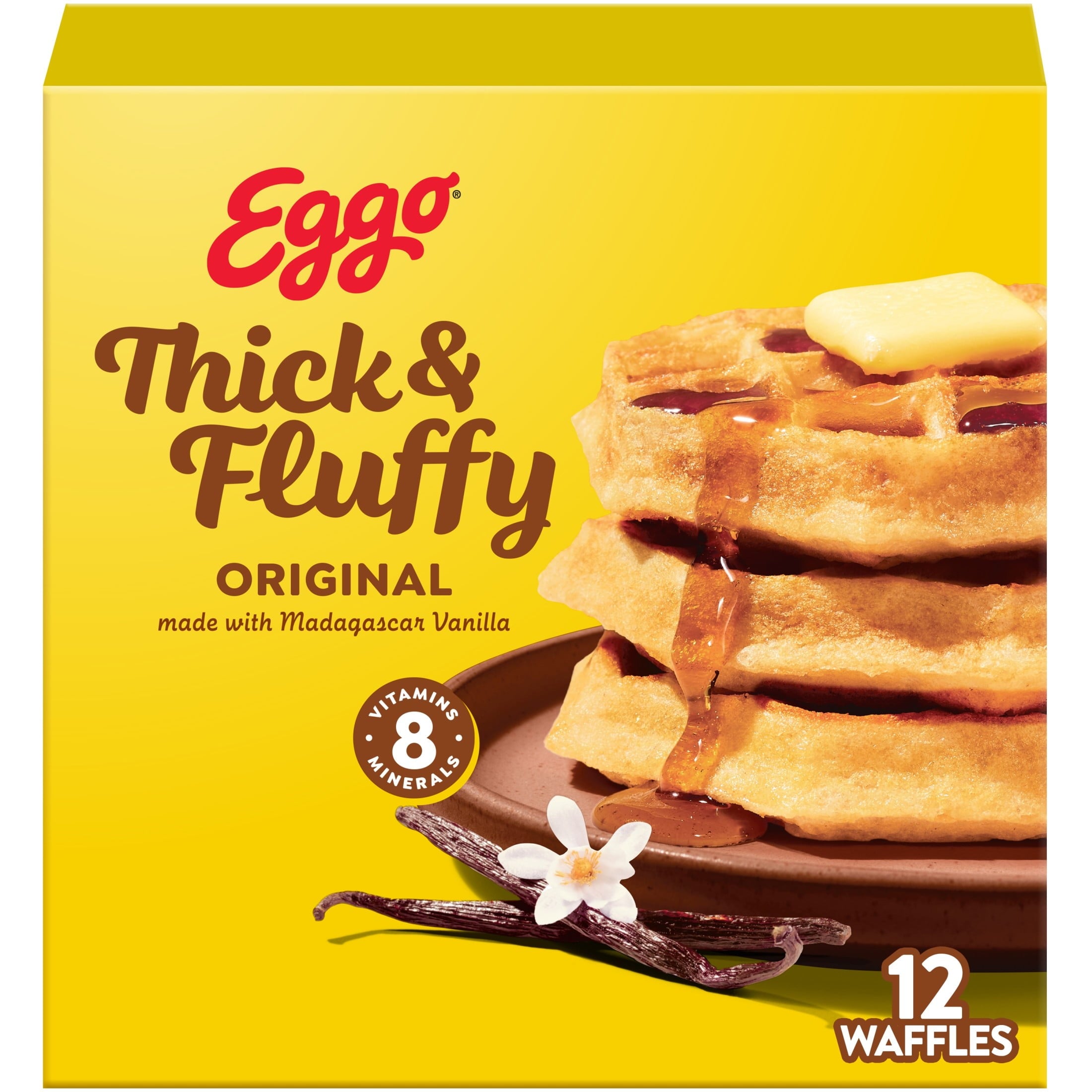 Eggo Thick And Fluffy Original Frozen Waffles 23.2 Oz 12 Count