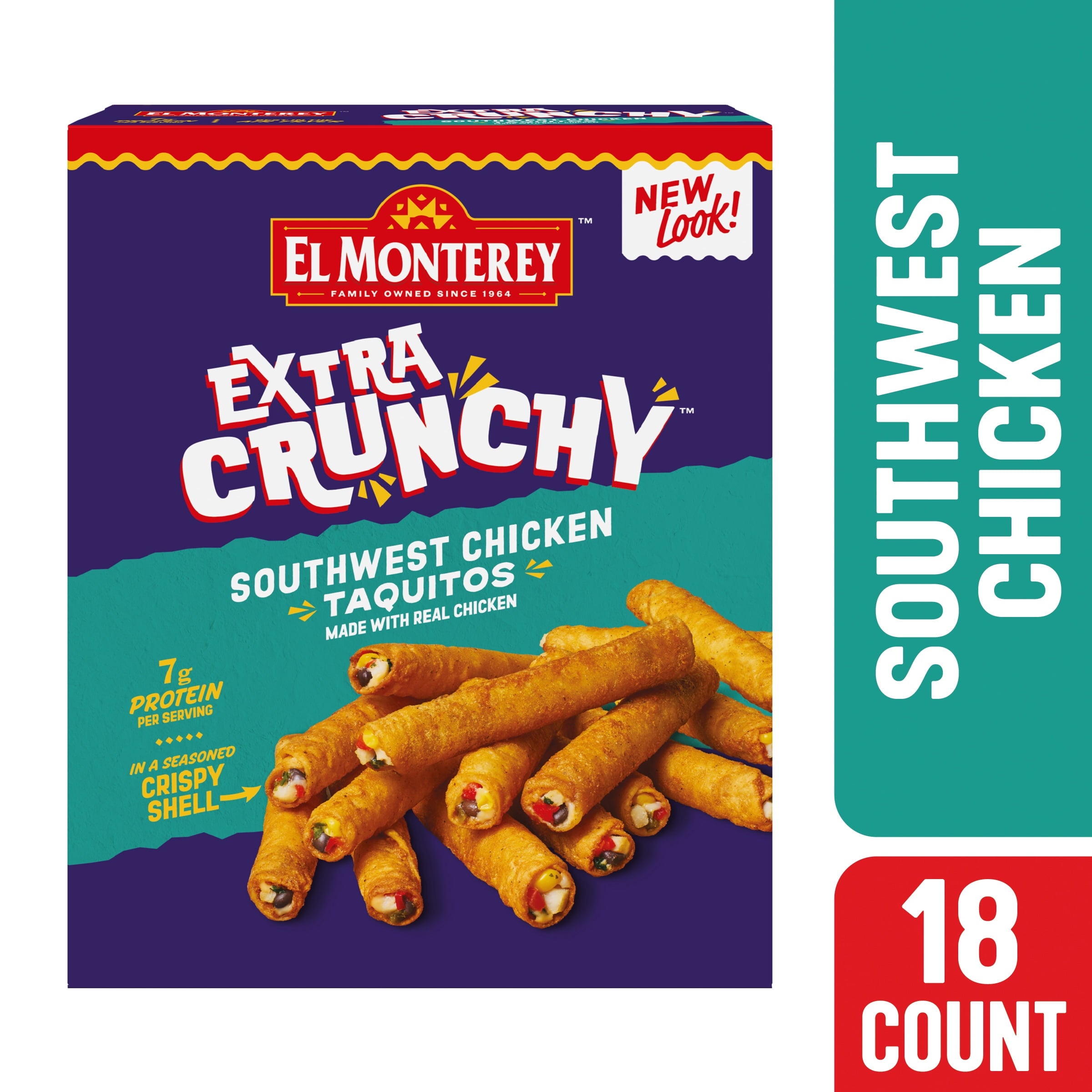 El Monterey Extra Crunchy Southwest Chicken Taquitos 20.7 Oz Frozen 18 Count