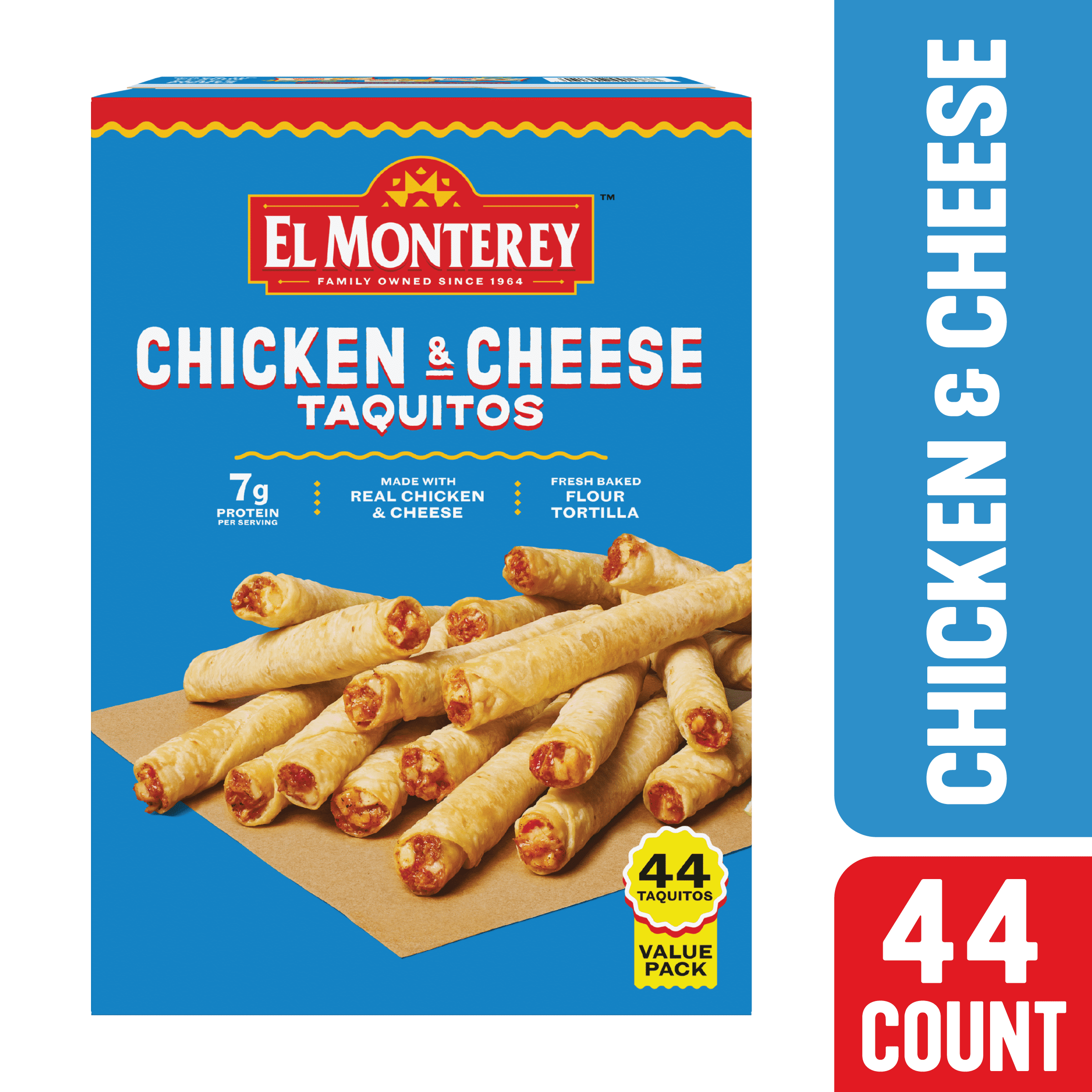 El Monterey Chicken & Cheese Flour Taquitos 44 Count Frozen 44 Oz