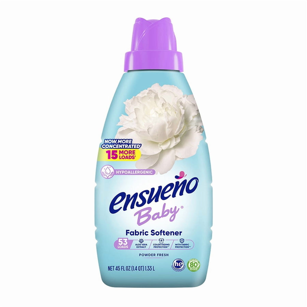 Ensueño Baby Hypoallergenic Liquid Fabric Softener Baby Powder Scent 45 fl oz 44 Loads