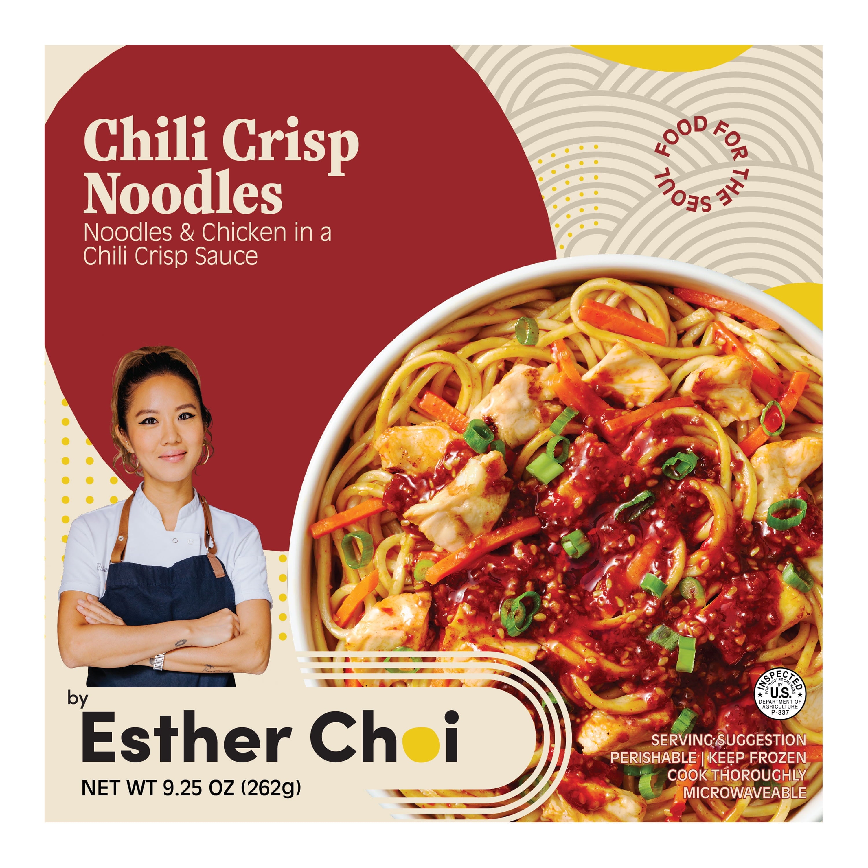Esther Choi Chili Crisp Noodles with Chicken Frozen 9.25 Oz