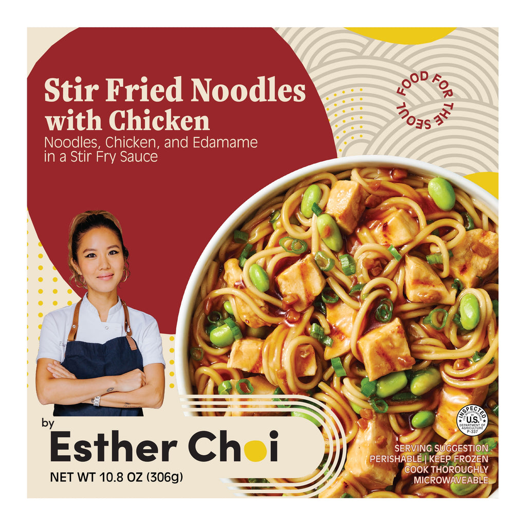 Esther Choi Stir Fried Noodles with Chicken Frozen 10.8 Oz