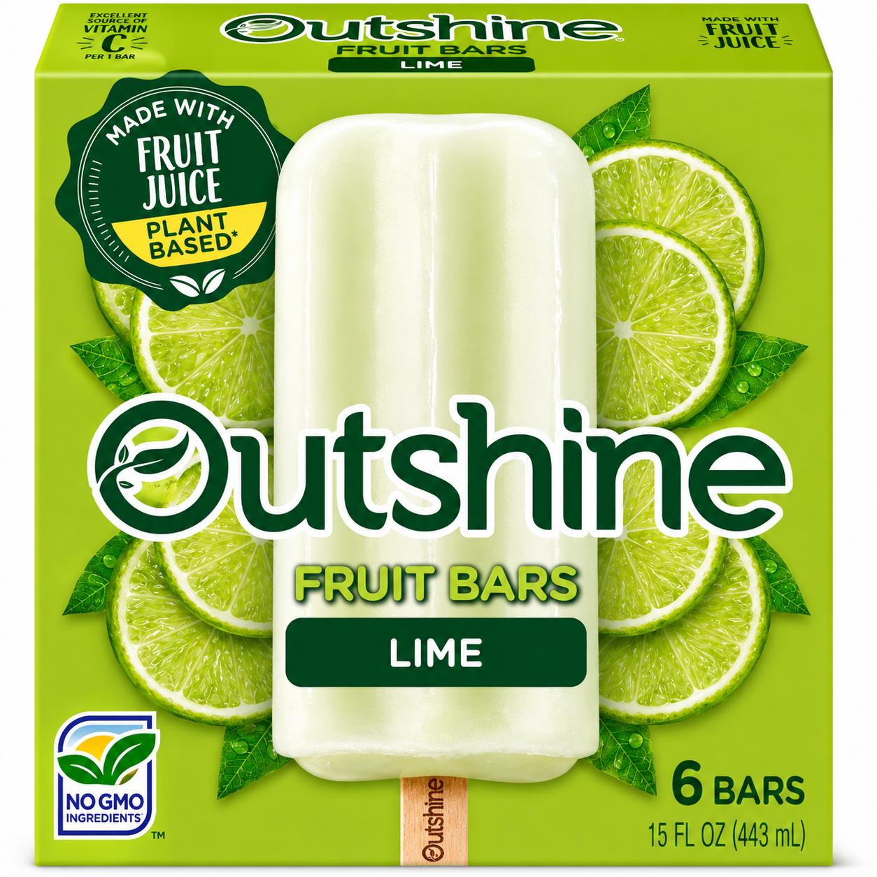 Outshine Lime Fruit Bars – 6 Count Frozen Fruit Pops