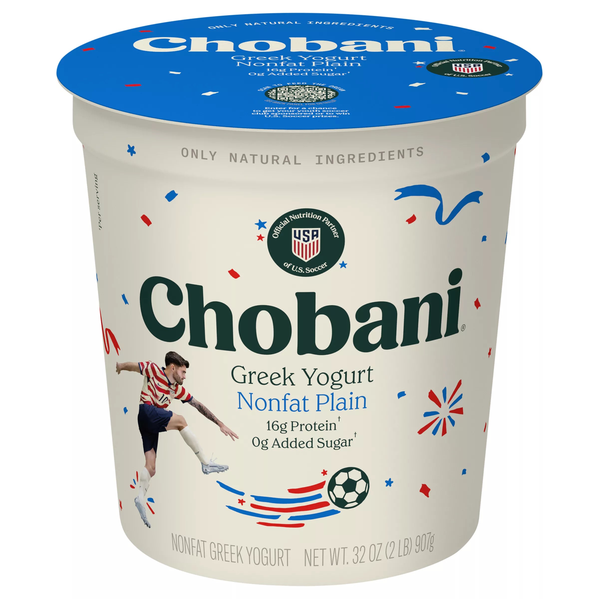 Chobani Nonfat Plain Greek Yogurt
32 ounce