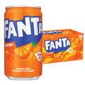 Fanta Orange Soda Pop Fridge Pack Mini Cans 7.5 Fl Oz 10 Pack