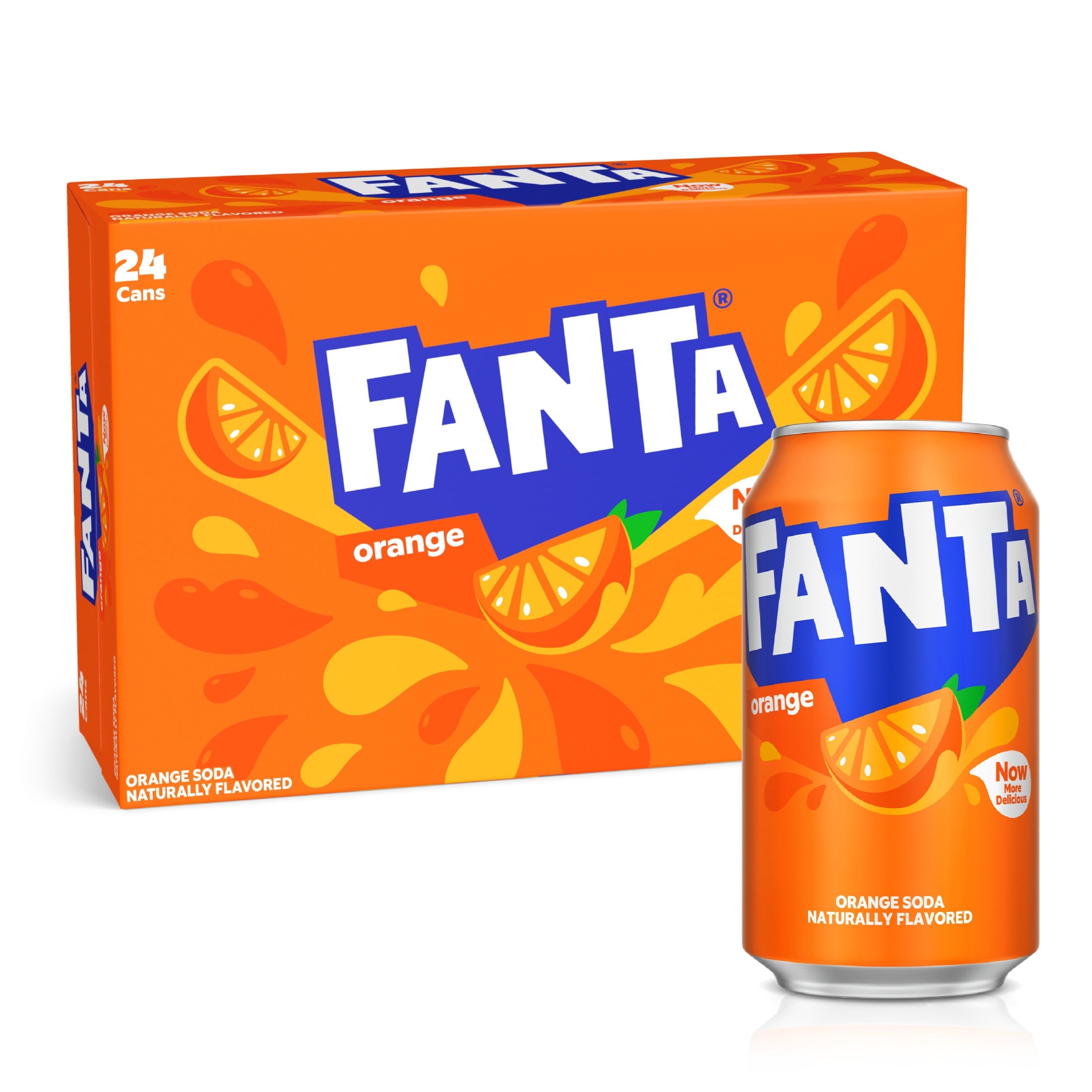 Fanta Orange Soda Pop Cans 12 Fl Oz 24 Pack
