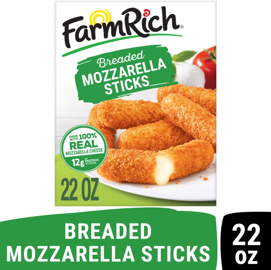 Farm Rich Breaded Mozzarella Cheese Sticks Frozen 22 Oz