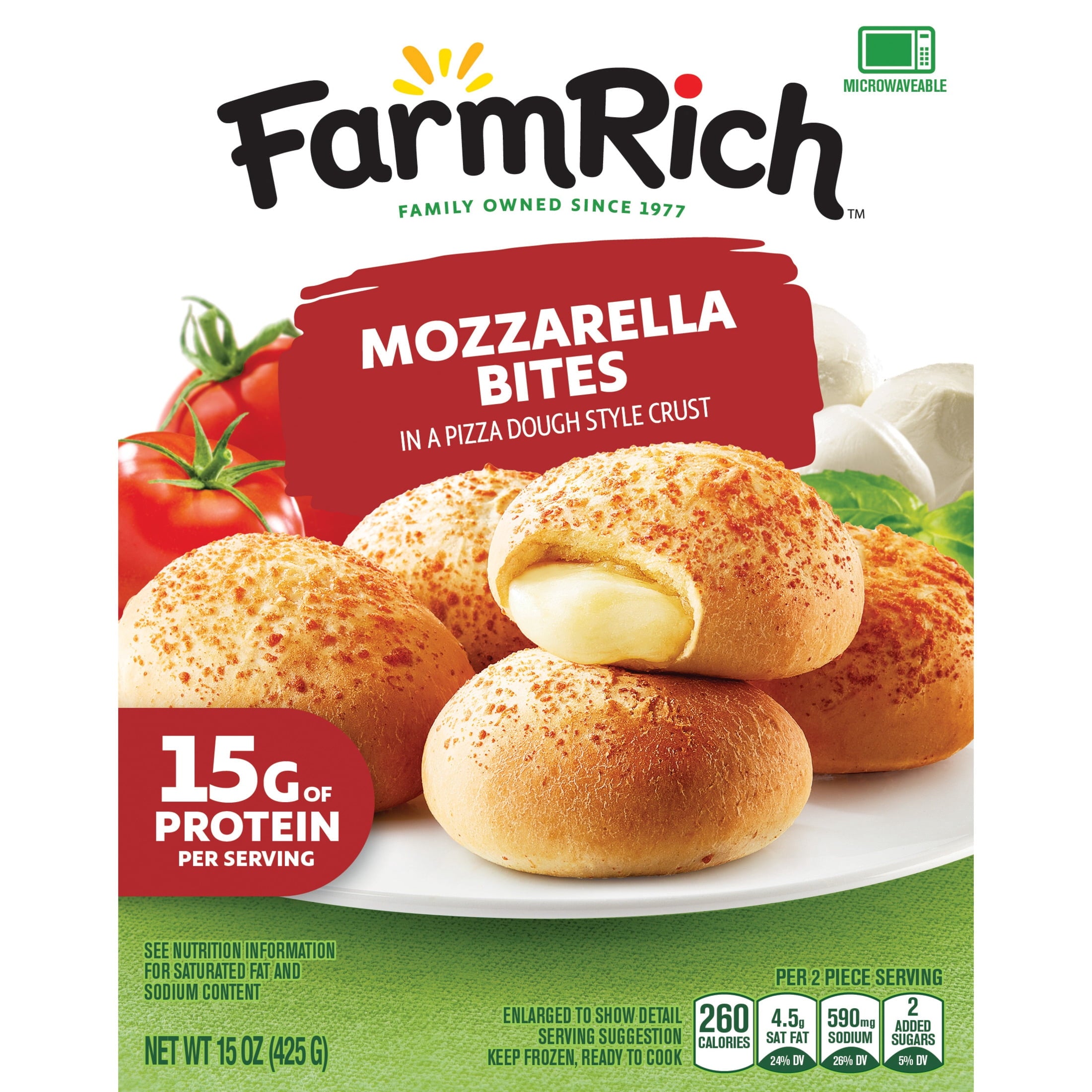 Farm Rich Mozzarella Cheese Bites Frozen 15 Oz
