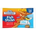 Fisher Boy Crispy Breaded Fish Sticks Made from Minced Fish Frozen 60 Oz 120 Count