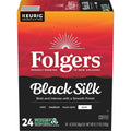 Folgers Black Silk Dark Roast Naturally Caffeinated K-Cup Coffee Pods 24 Count Box