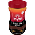 Folgers Black Silk Naturally Caffeinated Dark Roast Instant Coffee 8 oz Jar