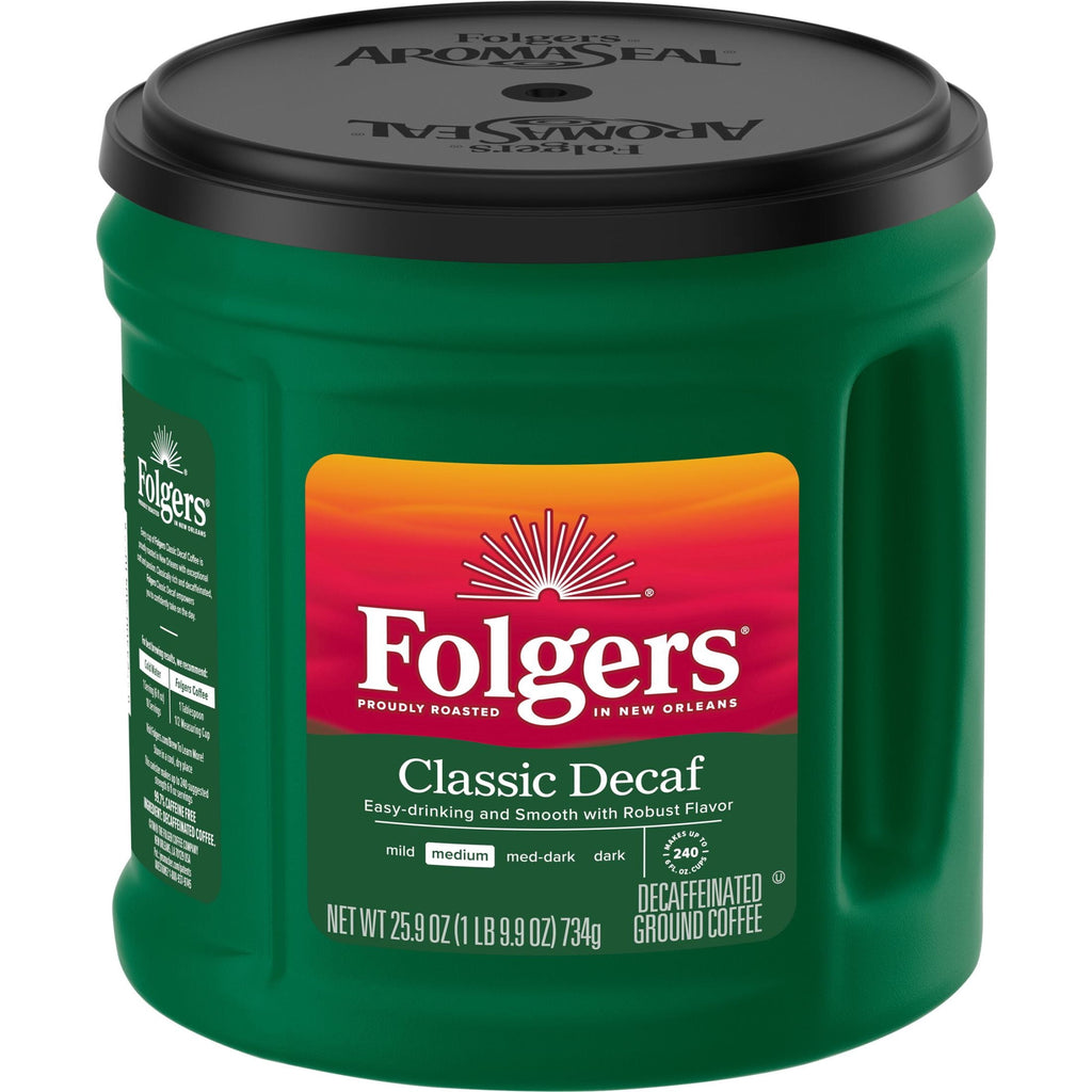 Folgers Classic Decaf Medium Roast Ground Coffee 25.9 oz Canister