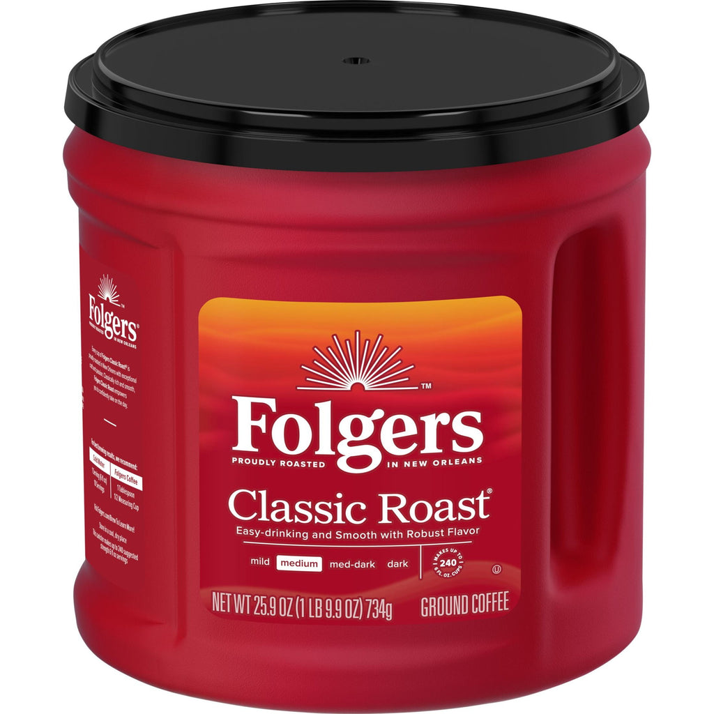 Folgers Classic Roast Medium Roast Ground Coffee 25.9 oz Canister
