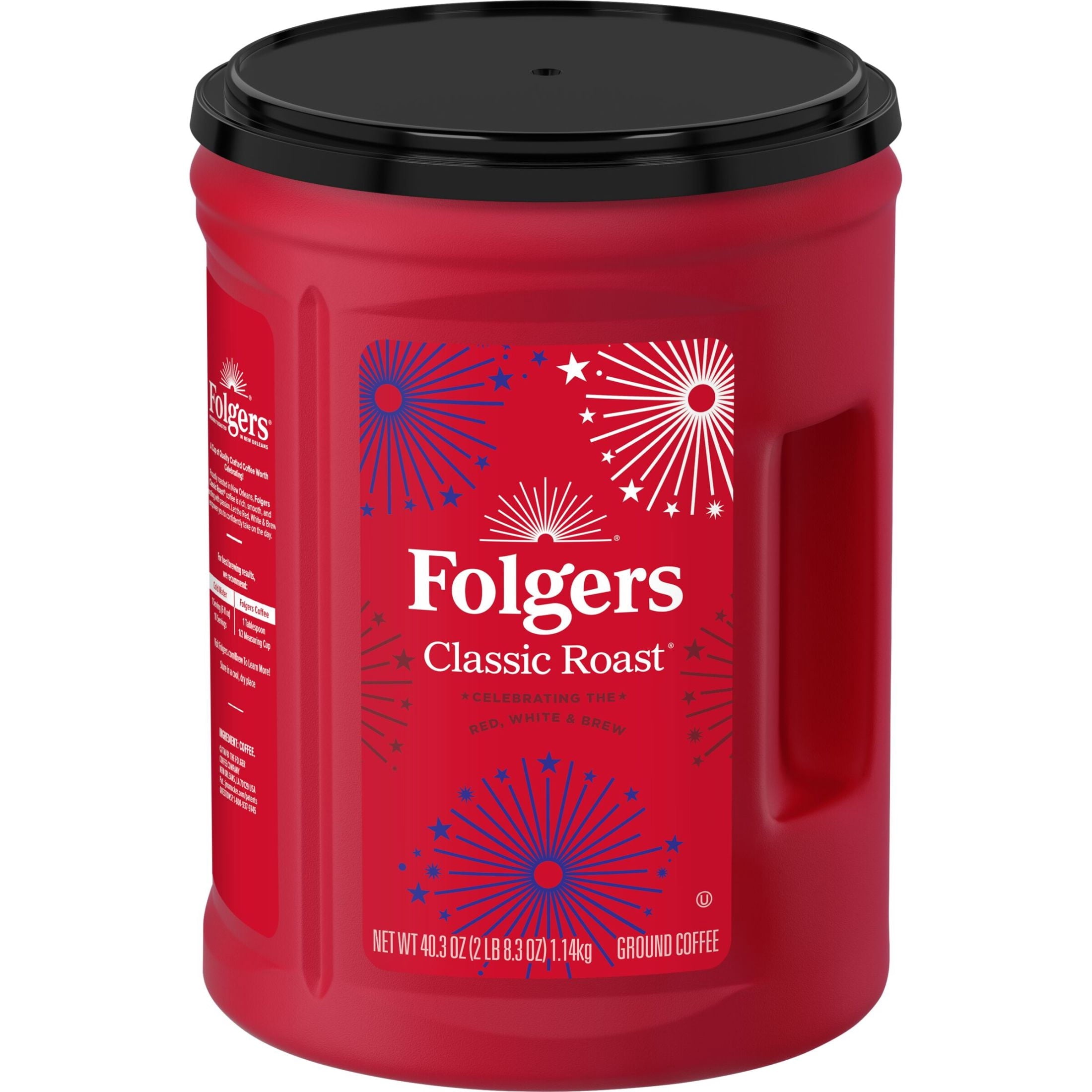 Folgers Classic Roast Medium Roast Ground Coffee 40.3 oz Canister