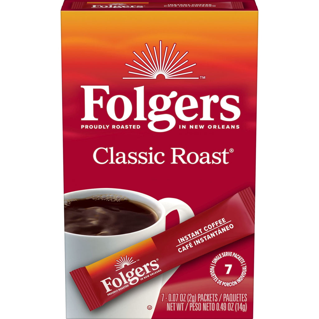 Folgers Classic Roast Naturally Caffeinated Medium Instant Coffee 0.07 oz 7 Count