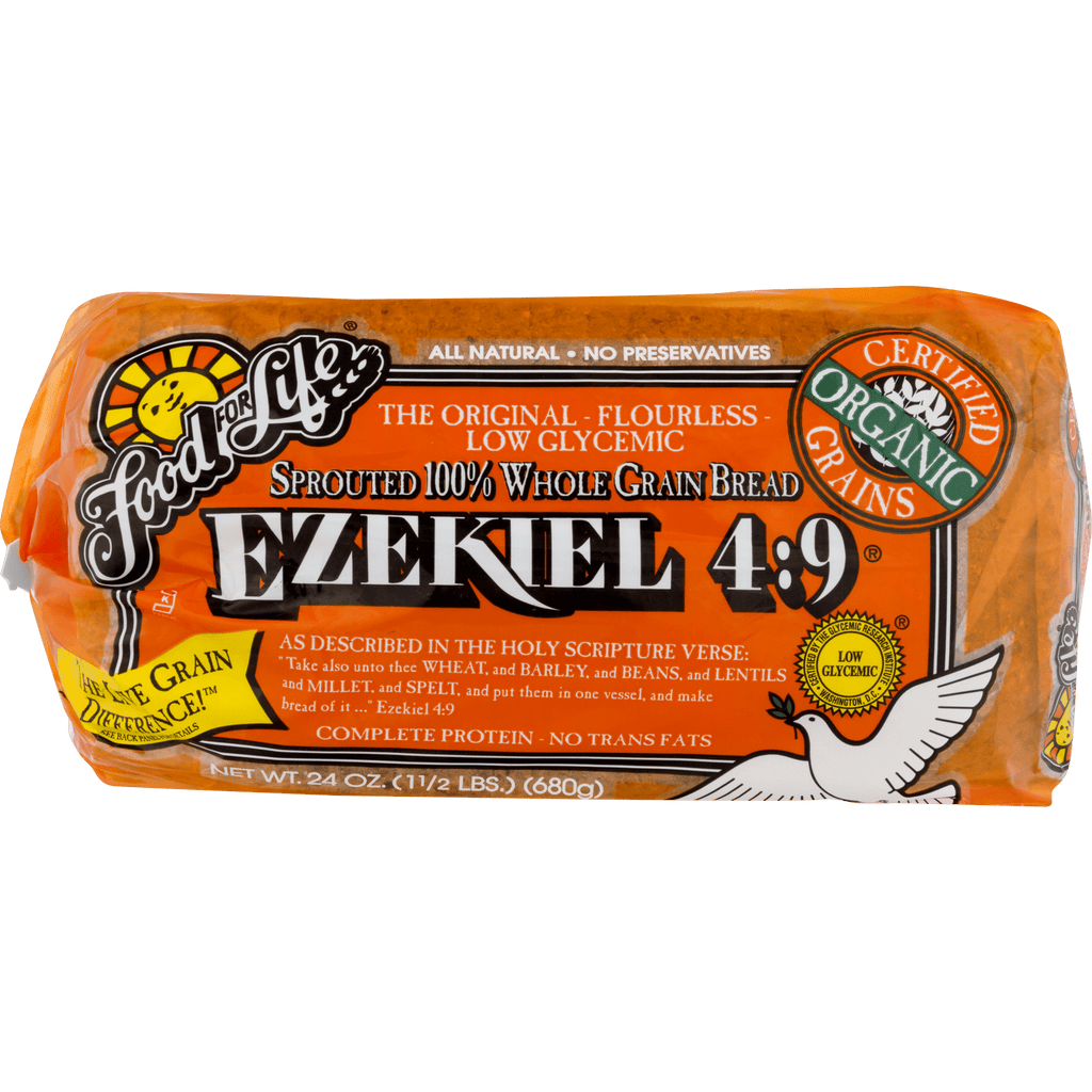 Food for Life Ezekiel 4:9 Sprouted Whole Grain Bread 24 Oz 20 Count Organic Flourless