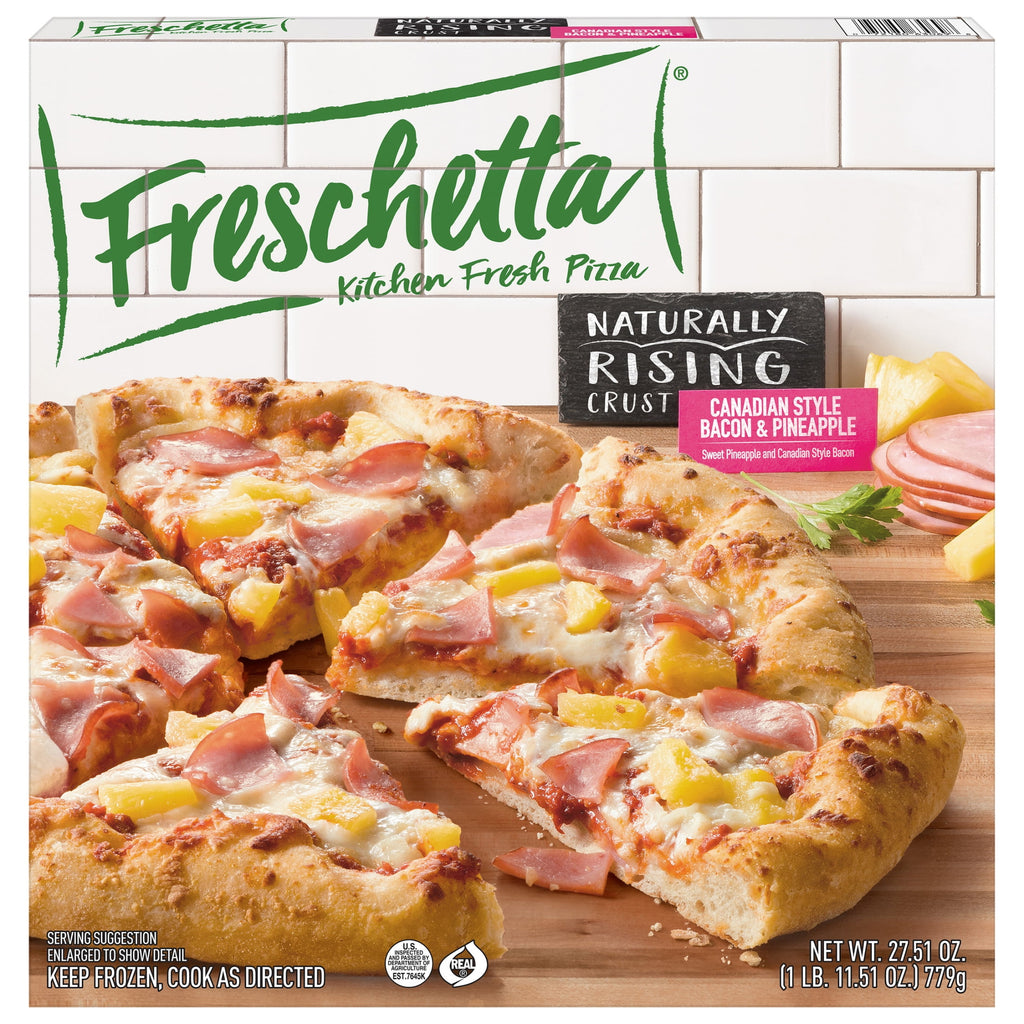 Freschetta Canadian Bacon and Pineapple Naturally Rising Crust Frozen Pizza 27.5 Oz