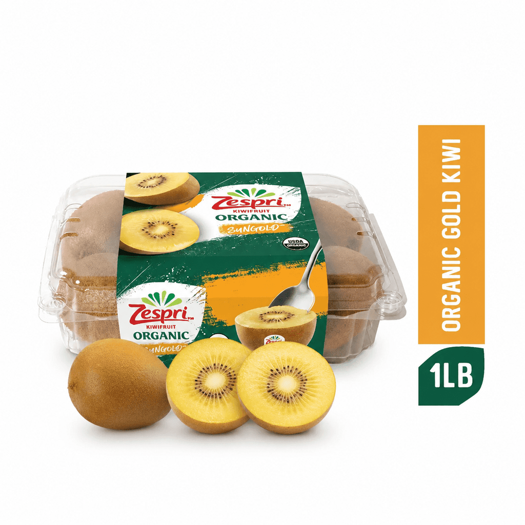 Fresh Organic Gold Kiwi 1 Lb Clamshell