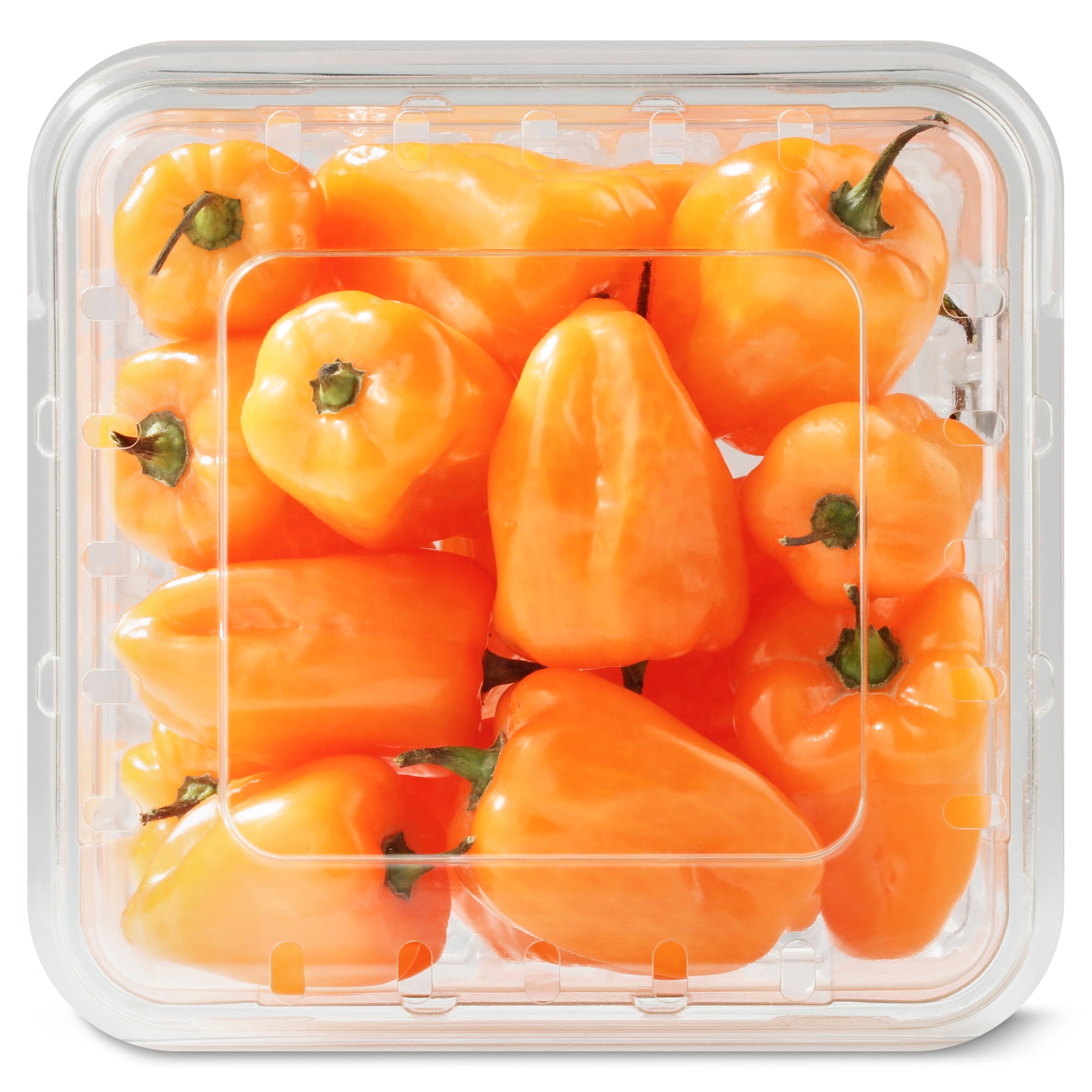 Fresh Orange Habanero Peppers 4 Oz Pack
