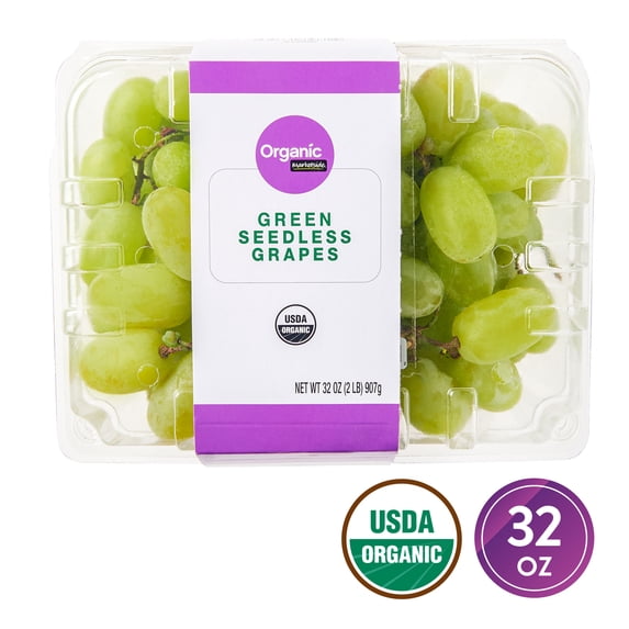 Marketside Organic Green Seedless Grapes 2 Lb