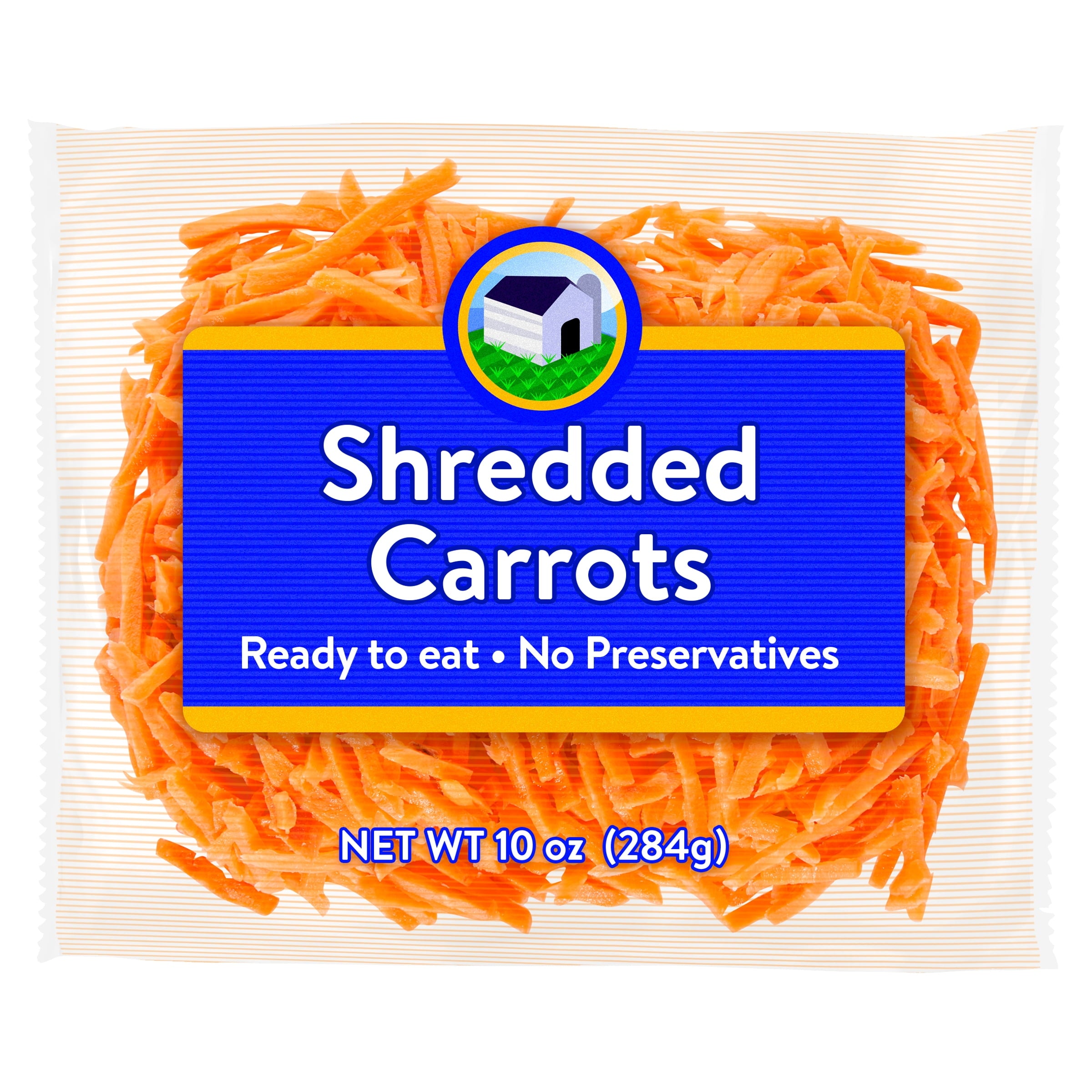 Fresh Shredded Orange Carrots 10 Oz Bag