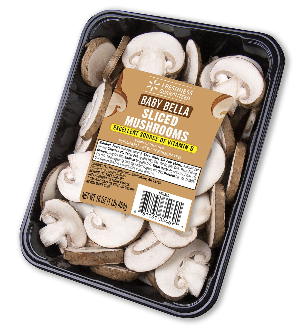 Fresh Sliced Baby Bella Mushrooms 16 oz